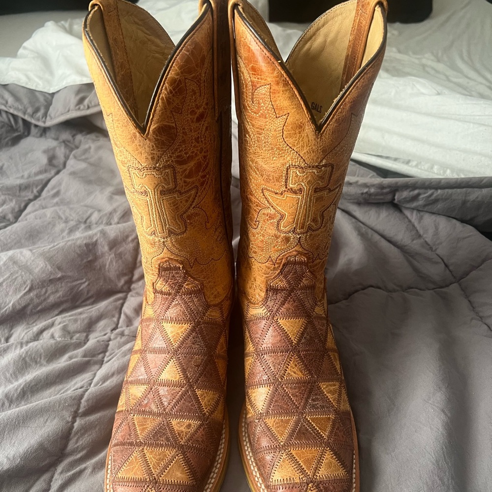 Size 7 Brand new Tin Haul Patchwork boots